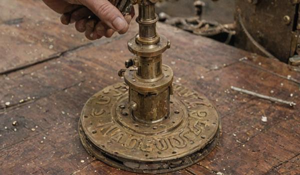 Antique hardware restoration showing brass cleaning and repair